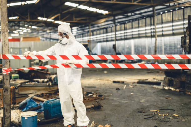 Professional Biohazard technician working in Marion, SC